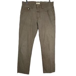 MAC Jeans 35x31 Men’s Ben Straight Leg Pants Brown Twill Stripe Finish Altered